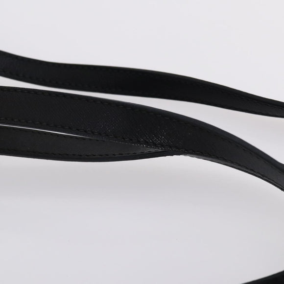 PRADA Tote Bag Leather 2way Black Silver Auth ep10526