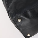 PRADA Tote Bag Leather 2way Black Silver Auth ep10526-16