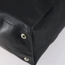 PRADA Tote Bag Leather 2way Black Silver Auth ep10526-17