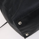 PRADA Tote Bag Leather 2way Black Silver Auth ep10526-18