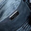 PRADA Tote Bag Leather 2way Black Silver Auth ep10526-19