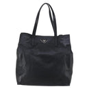 PRADA Tote Bag Leather 2way Black Silver Auth ep10526-13