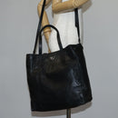 PRADA Tote Bag Leather 2way Black Silver Auth ep10526-23