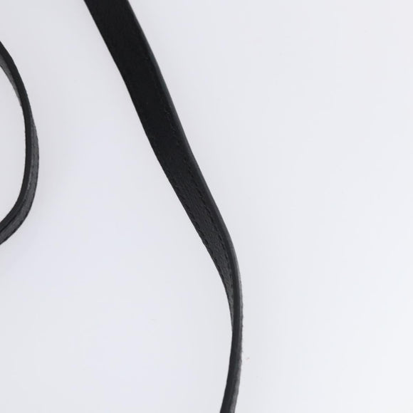 PRADA Tote Bag Leather 2way Black Silver Auth ep10526