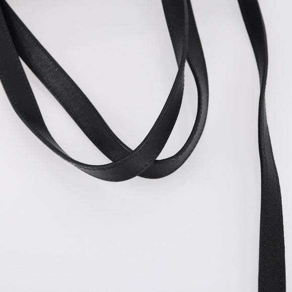 PRADA Tote Bag Leather 2way Black Silver Auth ep10526