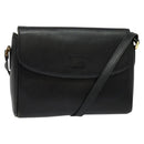 Burberrys Shoulder Bag Leather Gold Black Auth ep10528-1