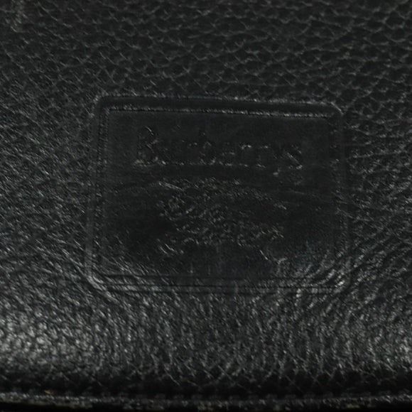 Burberrys Shoulder Bag Leather Gold Black Auth ep10528