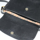 Burberrys Shoulder Bag Leather Gold Black Auth ep10528-10