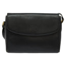Burberrys Shoulder Bag Leather Gold Black Auth ep10528-13