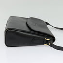 Burberrys Shoulder Bag Leather Gold Black Auth ep10528-4