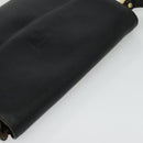 Burberrys Shoulder Bag Leather Gold Black Auth ep10528-6
