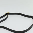 Burberrys Shoulder Bag Leather Gold Black Auth ep10528-8