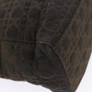 Christian Dior Lady Dior Canage Hand Bag Nylon Khaki Gold Auth ep10529-14