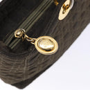 Christian Dior Lady Dior Canage Hand Bag Nylon Khaki Gold Auth ep10529-16