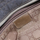 Christian Dior Lady Dior Canage Hand Bag Nylon Khaki Gold Auth ep10529-17