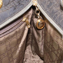 Christian Dior Lady Dior Canage Hand Bag Nylon Khaki Gold Auth ep10529-19