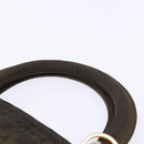 Christian Dior Lady Dior Canage Hand Bag Nylon Khaki Gold Auth ep10529-8