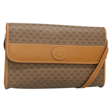 GUCCI Micro GG Supreme Shoulder Bag PVC Beige Gold 004 58 0264 Auth ep10535