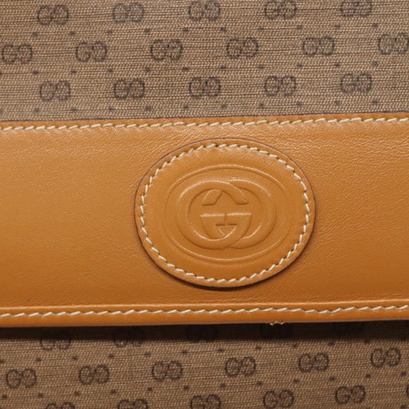 GUCCI Micro GG Supreme Shoulder Bag PVC Beige Gold 004 58 0264 Auth ep10535