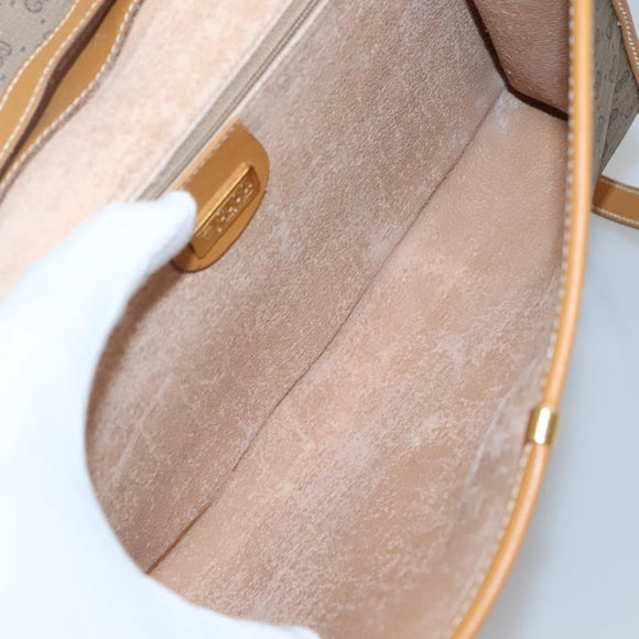 GUCCI Micro GG Supreme Shoulder Bag PVC Beige Gold 004 58 0264 Auth ep10535