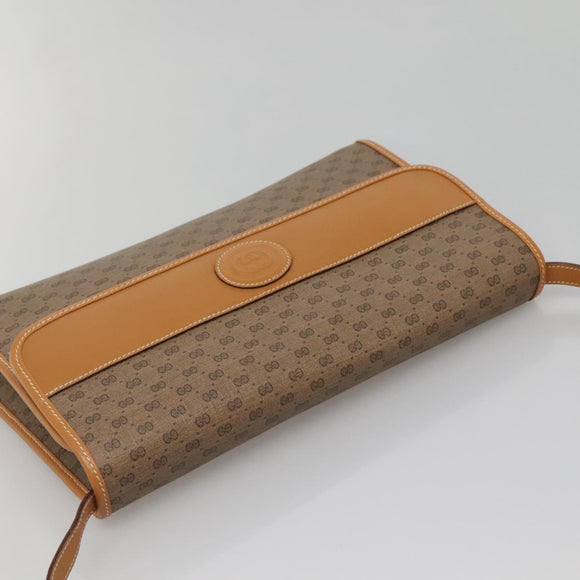 GUCCI Micro GG Supreme Shoulder Bag PVC Beige Gold 004 58 0264 Auth ep10535