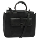 GUCCI Hand Bag Leather 2way Black 000 2058 0307 6 Auth ep10542-1
