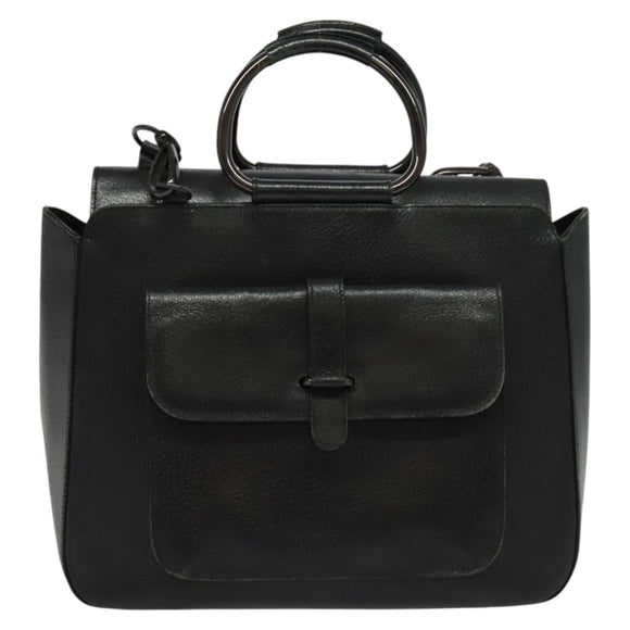 GUCCI Hand Bag Leather 2way Black 000 2058 0307 6 Auth ep10542