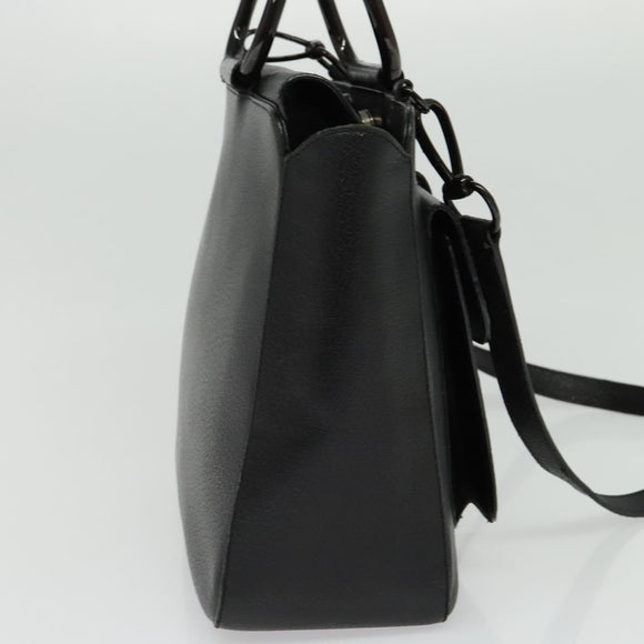 GUCCI Hand Bag Leather 2way Black 000 2058 0307 6 Auth ep10542