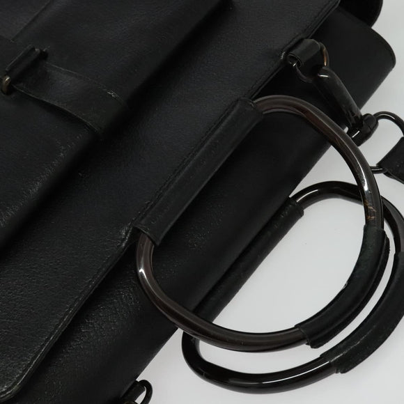 GUCCI Hand Bag Leather 2way Black 000 2058 0307 6 Auth ep10542