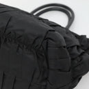PRADA Tote Bag Nylon Black Silver Auth ep10543-15