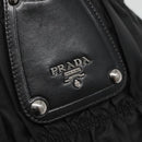 PRADA Tote Bag Nylon Black Silver Auth ep10543-10