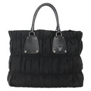 PRADA Tote Bag Nylon Black Silver Auth ep10543-13