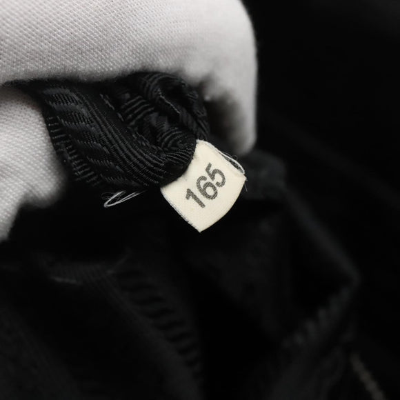 PRADA Tote Bag Nylon Black Silver Auth ep10543