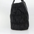 PRADA Tote Bag Nylon Black Silver Auth ep10543-3