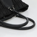 PRADA Tote Bag Nylon Black Silver Auth ep10543-7