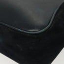 GUCCI Shoulder Bag Suede Navy Gold Auth ep10549-8