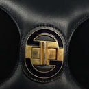 GUCCI Shoulder Bag Suede Navy Gold Auth ep10549-18