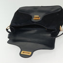 GUCCI Shoulder Bag Suede Navy Gold Auth ep10549-19