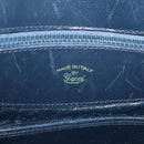 GUCCI Shoulder Bag Suede Navy Gold Auth ep10549-10