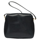 GUCCI Shoulder Bag Suede Navy Gold Auth ep10549-2