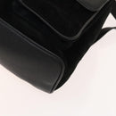 GUCCI Bamboo Backpack Suede Black Gold 003 2058 0016 Auth ep10550-13