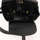 GUCCI Bamboo Backpack Suede Black Gold 003 2058 0016 Auth ep10550-19