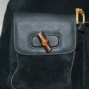 GUCCI Bamboo Backpack Suede Black Gold 003 2058 0016 Auth ep10550-24