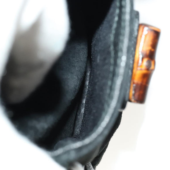 GUCCI Bamboo Backpack Suede Black Gold 003 2058 0016 Auth ep10550