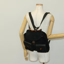 GUCCI Bamboo Backpack Suede Black Gold 003 2058 0016 Auth ep10550-27