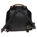 GUCCI Bamboo Backpack Suede Black Gold 003 2058 0016 Auth ep10550-3