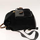 GUCCI Bamboo Backpack Suede Black Gold 003 2058 0016 Auth ep10550-6