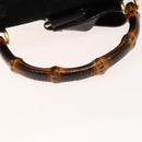 GUCCI Bamboo Backpack Suede Black Gold 003 2058 0016 Auth ep10550-8