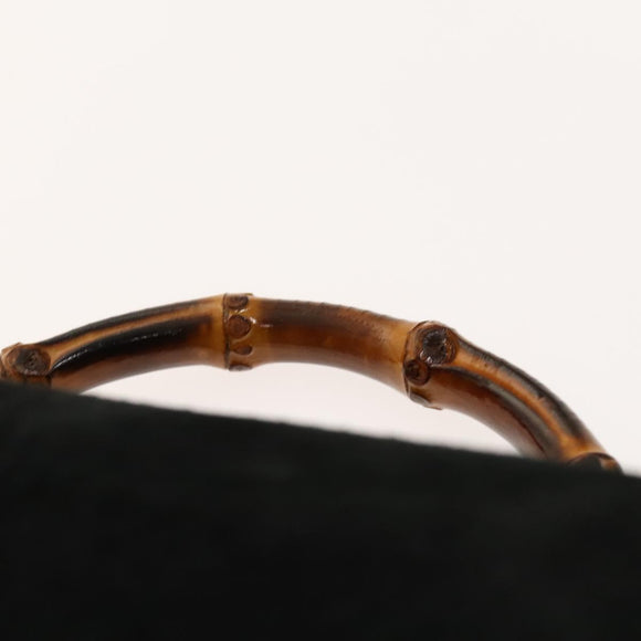 GUCCI Bamboo Backpack Suede Black Gold 003 2058 0016 Auth ep10550