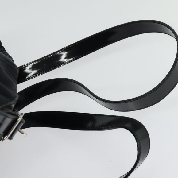 GUCCI Bamboo Backpack Nylon Black Silver 003 3444 0030 Auth ep10557